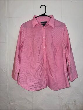 Ralph Lauren Pink Gingham Button-Down Shirt